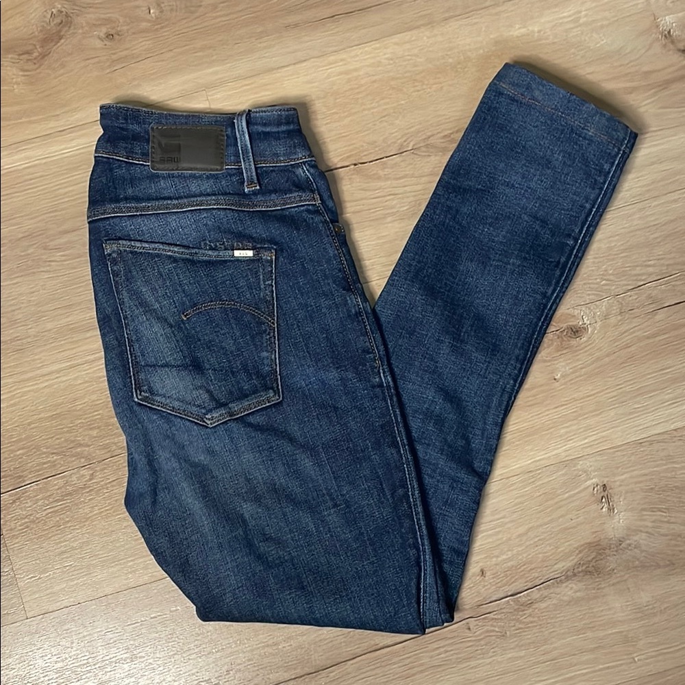 G-Star 3301 Ultra-High Super Skinny Women’s Blue‎ Jeans. Size 24.